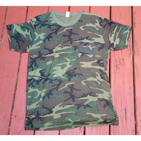 Vintage Army Camouflage T-Shirt XXL mens Made in USA Single Stitch Camo - Picture 1 of 7